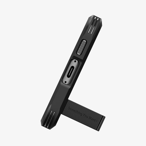 ACS05623 - Galaxy S23 Ultra Case Tough Armor in black showing the back